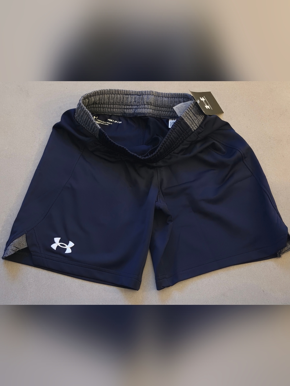 Under Armour Navy Athletic Shorts with Elastic Waistband